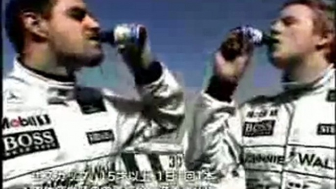 Kimi Räikkönen and Juan Pablo Montoya Vitamin  Drink Advertisment