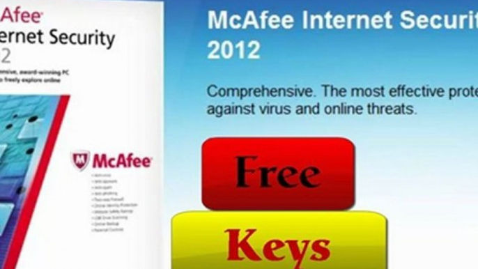 MCafee Antivirus Plus 2012 Key(Free Activation Serial Code) +MCafee Internet Security Suite 2012