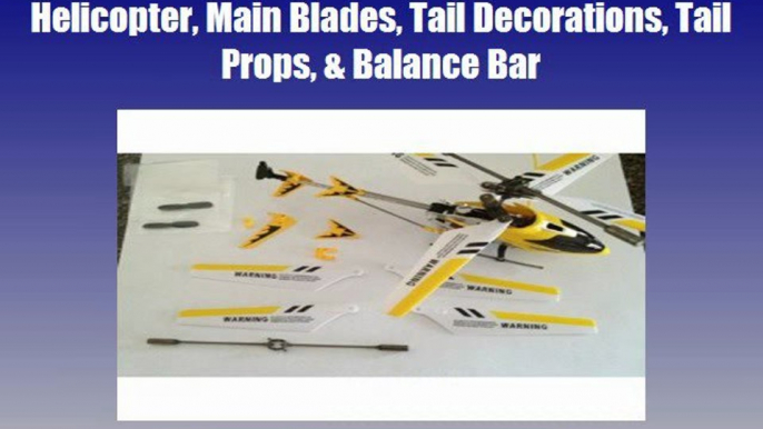 Full Replacement Parts Set for Syma S107 RC Helicopter, Main Blades, Tail Decorations, Tail Props, Balance Bar