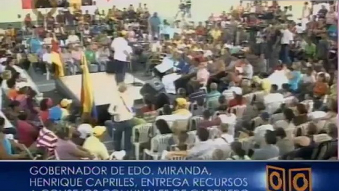 Capriles: "Cuando nos quitan recursos, les quitan recursos a la organización comunitaria"