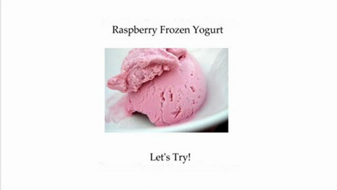 Frozen Yogurt Ice Cream Maker Recipes