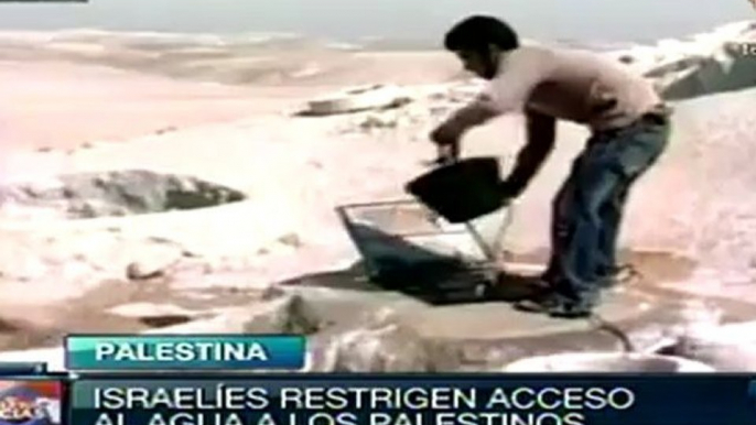 Israelíes restringen acceso al agua a palestinos