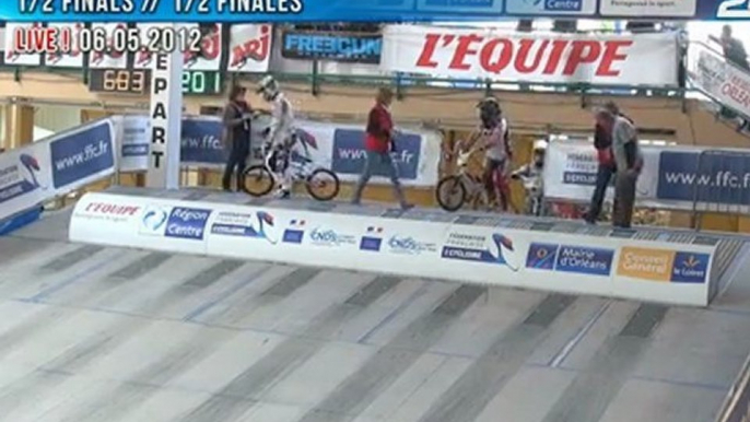 Demi Finales Championnat d'Europe BMX 2012 à Orléans, manche 12