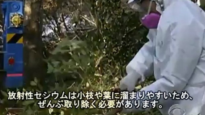 【日本語字幕付】南相馬市の除染風景（米CBS)／This Is How Decontamination Is Done in Fukushima (CBS) (Jan. 16, 2012)