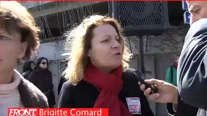 Brigitte Comard FDG candidate 2ème circo Gironde au CHU Pellegrin