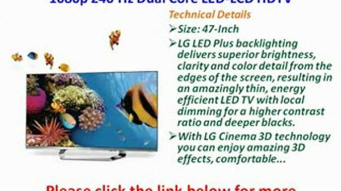 BEST BUY LG Cinema Screen 47LM8600 47-Inch Cinema 3D 1080p 240 Hz Dual Core LED-LCD HDTV