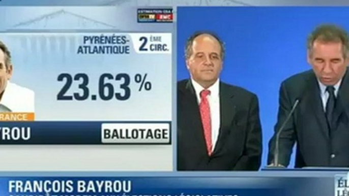 Réaction de François Bayrou - Législatives 2012