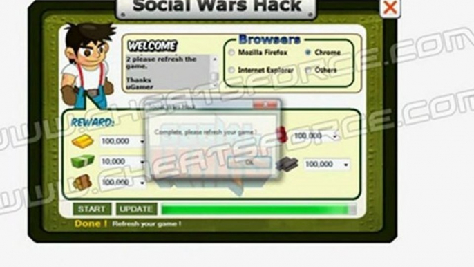 Social Wars Gold and Cash cheats engine download