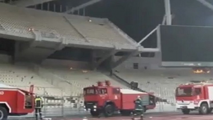 Des supporters grecs mettent le feu à des tribunes