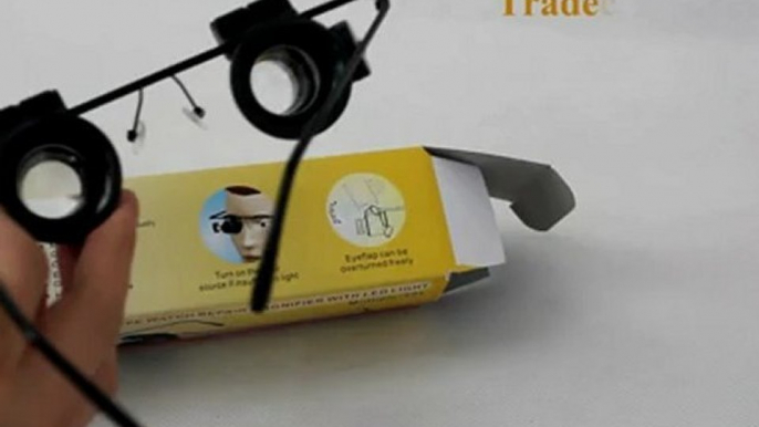 Watch Repair 20X Magnifier White LED Light Glass Loupe Lens