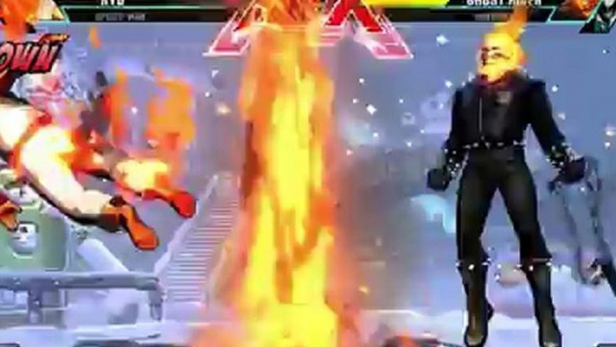 ULTIMATE MARVEL VS. CAPCOM 3 Gameplay: Strider vs. Ghost Rider