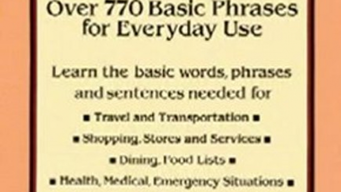 Travel Book Review: Easy Spanish Phrase Book: Over 770 Basic Phrases for Everyday Use (Dover Easy Phrase)