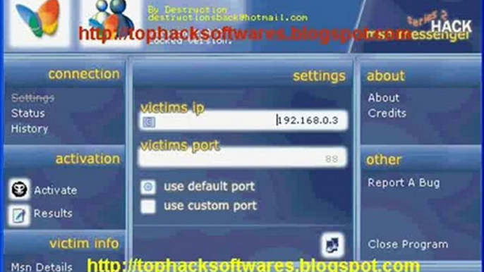 Hacking MSN Hotmail Password v1.4