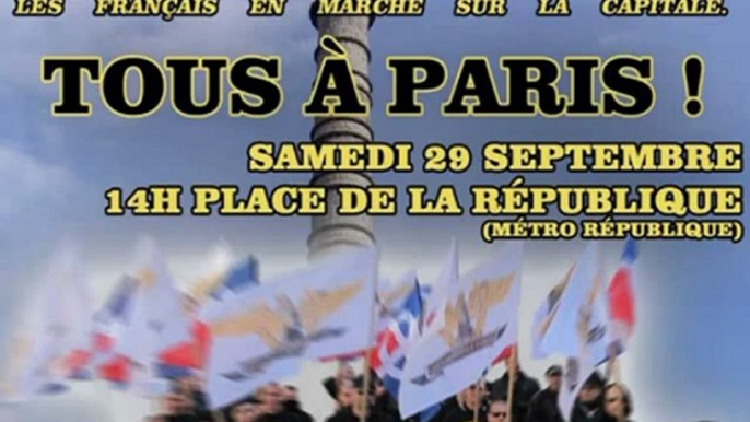 Manifestation Jeunesses Nationalistes "maitres chez nous" Paris (29 septembre)