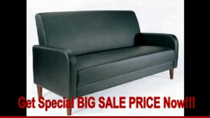 COOL Couch in Black Faux Leather FOR SALE