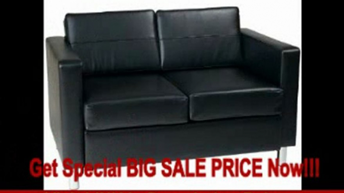 BEST PRICE Ave Six Pacific Avenue Vinyl Loveseat, Black Vinyl PAC52-V18