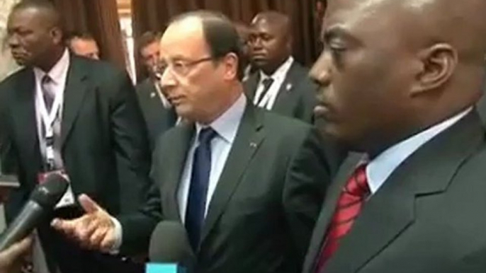 François Hollande rencontre Joseph Kabila à Kinshasa : sa déclaration