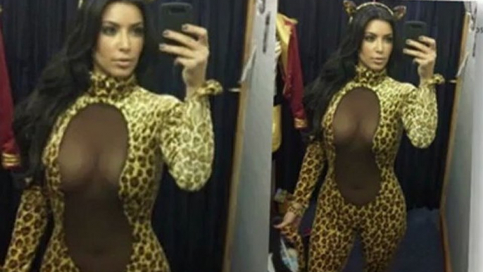 Kim Kardashian Sports a Cut-Out Bikini Top After Showing Off Her Sexy Halloween Costume