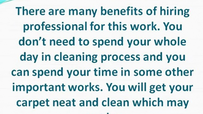 Various services Offered by Carpet Cleaning Companies