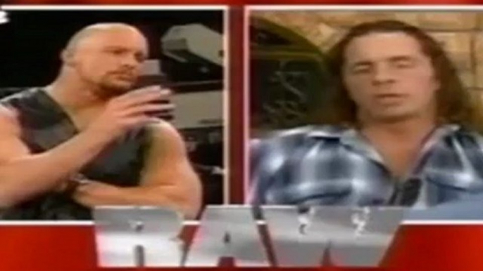 WWE STONE COLD AND BRET HART FUNNY LIVE SEGMENT