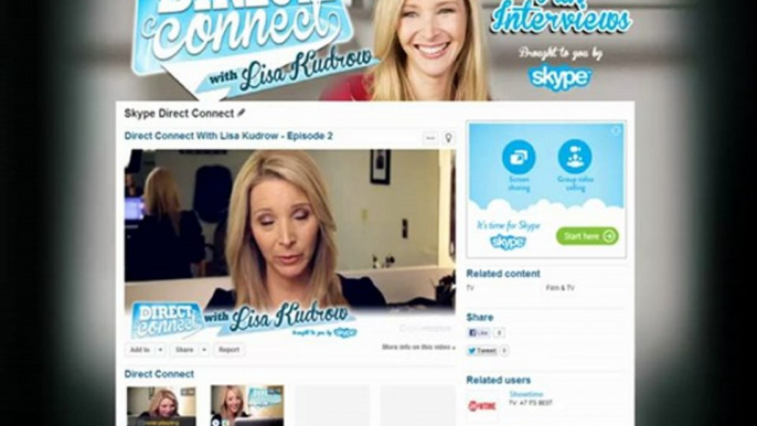 Skype Campaign featuring Lisa Kudrow - Dailymotion cocreation