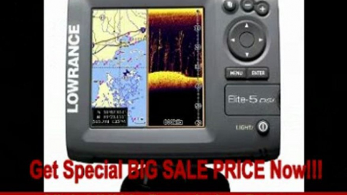 Lowrance 000-10245-001 Elite-5 DSI DownScan Imaging Chartplotter/Fishfinder with 5-Inch Color LCD, Navionics Cartography