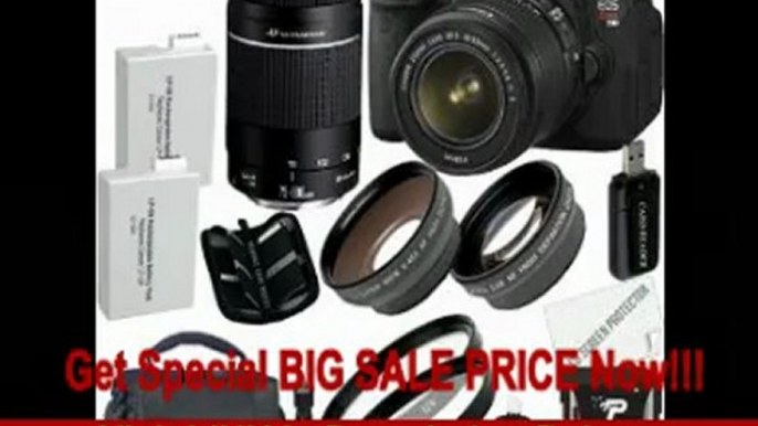 Canon EOS Rebel T4i 18.0 MP CMOS Digital SLR with 18-55mm EF-S IS II Lens & Canon 75-300 Lens 16GB Package