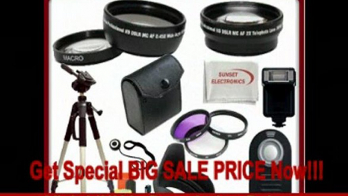 BEST BUY Ultimate Accessory Kit For Canon Rebel T3 (EOS 1100D), T3i (EOS 600D) Digital SLR Cameras (Which Have the Following Canon Lenses - 18-55mm, 55-250mm, 75-300mm, 50mm 1.4): Includes - 0.45x Wide Angle Lens, 2x Telephoto Lens, 3 Piece Professsional