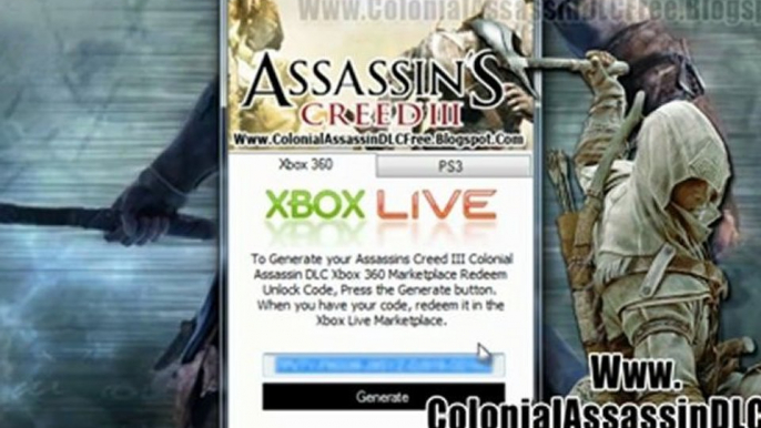 How to Get Assassins Creed III Colonial Assassin DLC Free!!