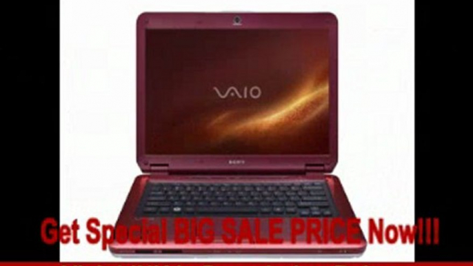 Sony VAIO VGN-CS215J/R 14.1-Inch Laptop (2.0 GHz Intel Core 2 Duo T6400 Processor, 4 GB RAM, 250 GB Hard Drive, Vista Premium) Red