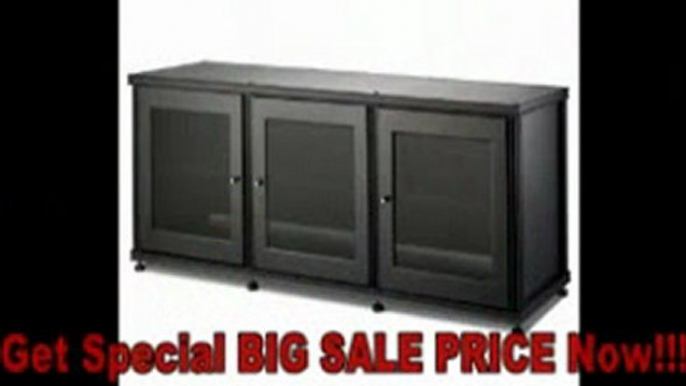 [SPECIAL DISCOUNT] Salamander Synergy 237 A/V Cabinet with Three Doors -Black/Black