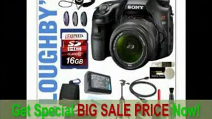 [SPECIAL DISCOUNT] Sony Alpha SLT-A65 Digital SLR Deluxe Kit Includes Sony SLT-A65V Digital SLR Camera with Sony AF DT 18-55 F3.5-5.6 SAM + LexSpeed 16GB Class 10 + Lowepro Deluxe Camera Bag + Extra Spare Battery + 6' H