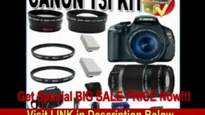 [BEST BUY] Canon EOS Rebel T3i 18 MP CMOS Digital SLR Camera and DIGIC 4 Imaging with EF-S 18-55mm f/3.5-5.6 IS Lens & Canon 55-250IS Lens + 58mm 2x Telephoto lens + 58mm Wide Angle Lens (4 Lens Kit!!!) W/16GB S