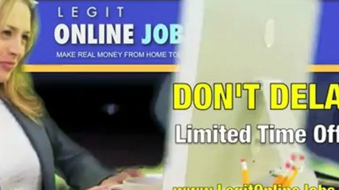 Legit Online Jobs Special Offer