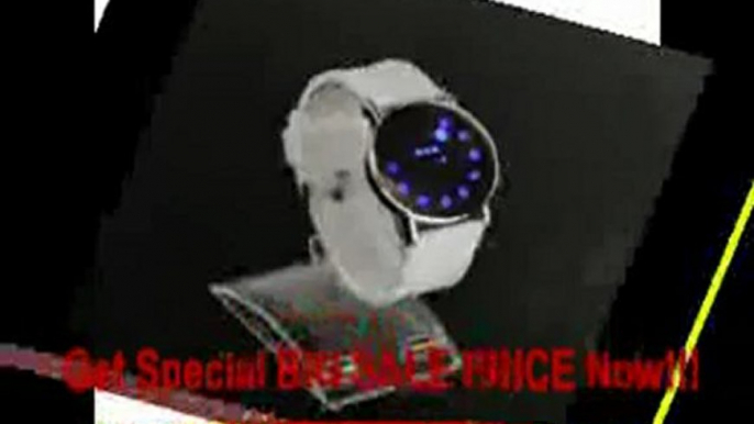 HDE® Blue LED - White Rubber Watch