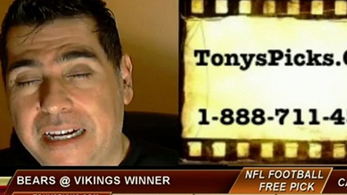 Minnesota Vikings versus Chicago Bears Pick Prediction NFL Pro Football Odds Preview 12-9-2012