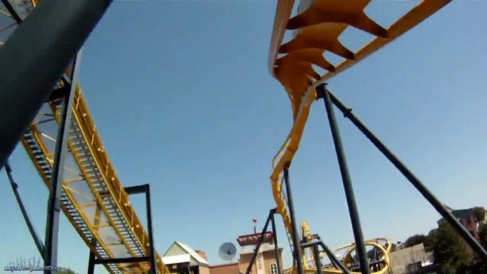 Batman The Ride On-ride Front Seat (HD POV) Six Flags Over Texas