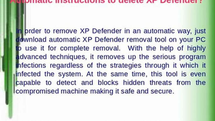 Delete XP Defender - Easy Deletion Of Rogue Anti-Spyware