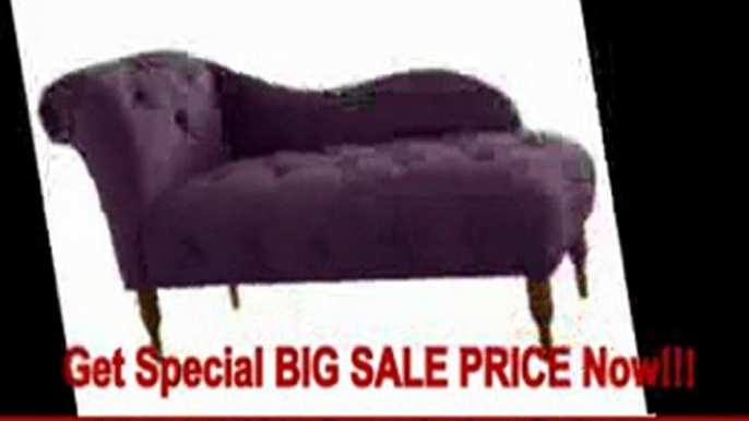 Skyline Furniture Tufted Fainting Sofa, Velvet Aubergine