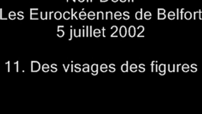 11.Des visages, des figures - Noir Désir aux Eurockéennes de Belfort le 5 juillet 2002