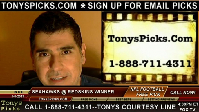 Washington Redskins versus Seattle Seahawks Pick Prediction NFL Pro Football NFC Wildcard Playoff Odds Preview 1-6-2013