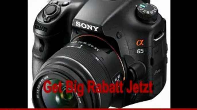 Sony SLT-A65VK SLR-Digitalkamera (24,3 Megapixel, Live View, Full-HD Video) inkl. 18-55mm Objektiv schwarz