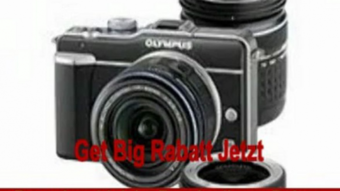 Olympus PEN E-PL1 Systemkamera (13 Megapixel, 6,9 cm (2,7 Zoll) Display, Bildstabilisator) schwarz mit 14-42mm & 40-150mm Objektiven schwarz