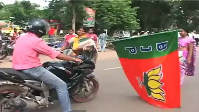 Amid BJD UPA alliance rumours, bandh hits life in Odisha.mp4