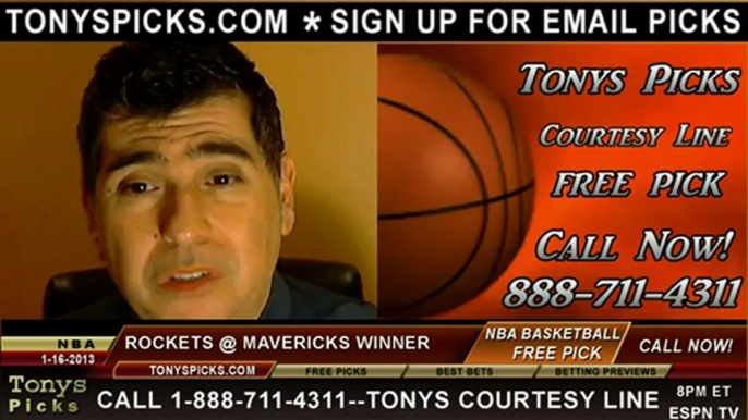 Dallas Mavericks versus Houston Rockets Pick Prediction NBA Pro Basketball Betting Odds Preview 1-16-2012