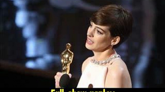 85th Oscars Anne Hathaway accepts an award onstage Oscars 2013