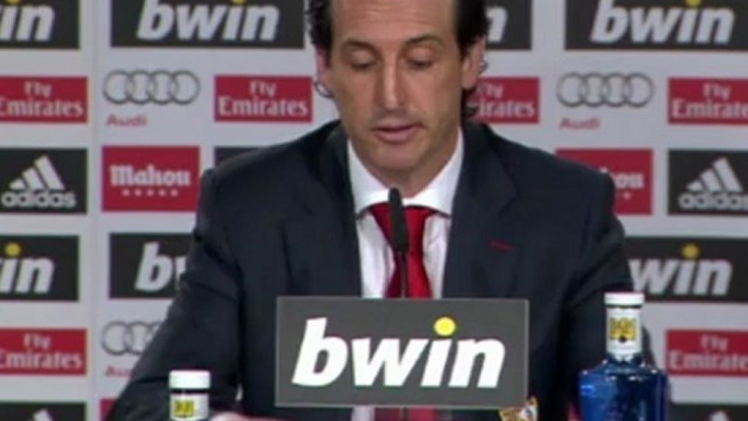 Unai Emery: "En el Bernabéu puedes perder pero tienes que dar buena imagen"