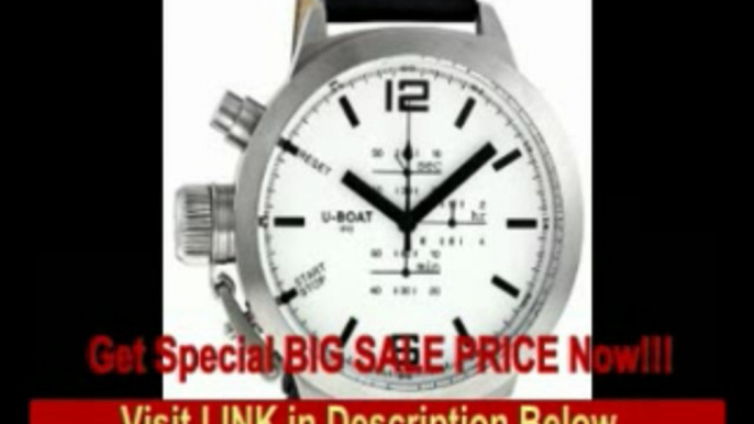 [BEST BUY] U-Boat Chrono Special White Dial Black Leather Mens Watch 305