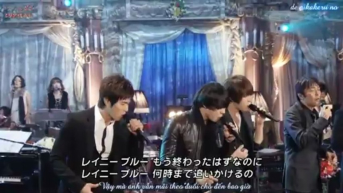 [Wuli JJ][Vietsub+Kara] - TV 091202 FNS Music Festival - Tohoshinki - Rainy Blue