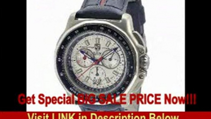 [BEST PRICE] Luminox Men's 9273 F-22 Raptor 9200 Series Blue Leather Band With Red Stripe, Red White And Blue Chronograph Watch...